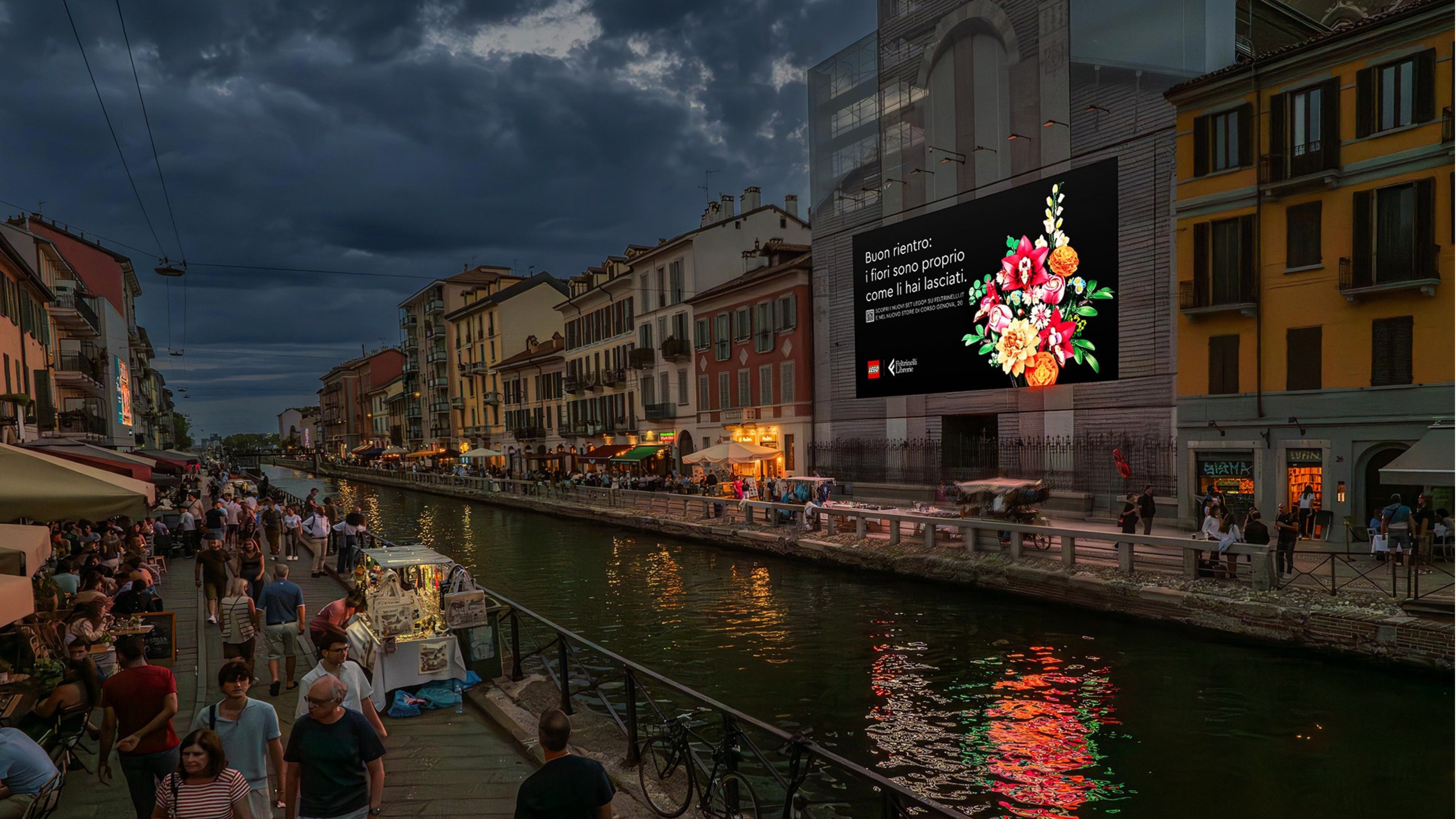 Impianto luminoso sull'Alzaia Naviglio Grande